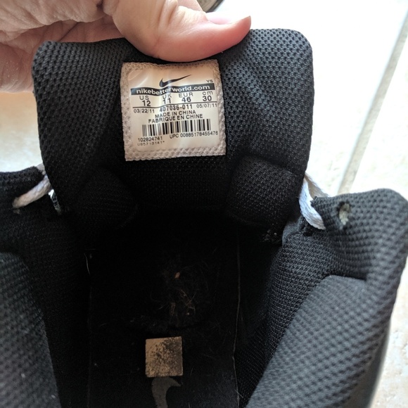 Air Nike High tops black white sneakers sz 12 - Picture 2 of 6